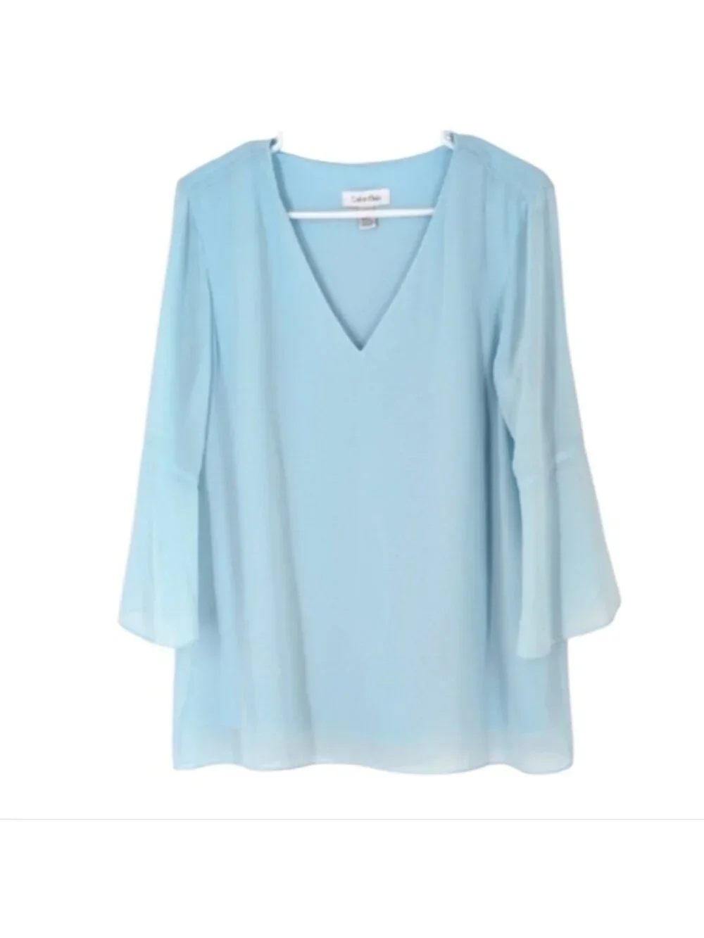Light Blue Blouse Size Large GREAT CONDITION! - Picture 1 of 15
